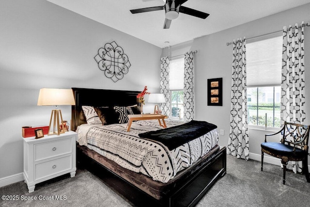 3465 Diamond Leaf Dr, Vero Beach, FL 32966 - carpeted bedroom with a ceiling fan and baseboards