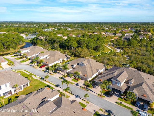 bird's eye view with a residential view