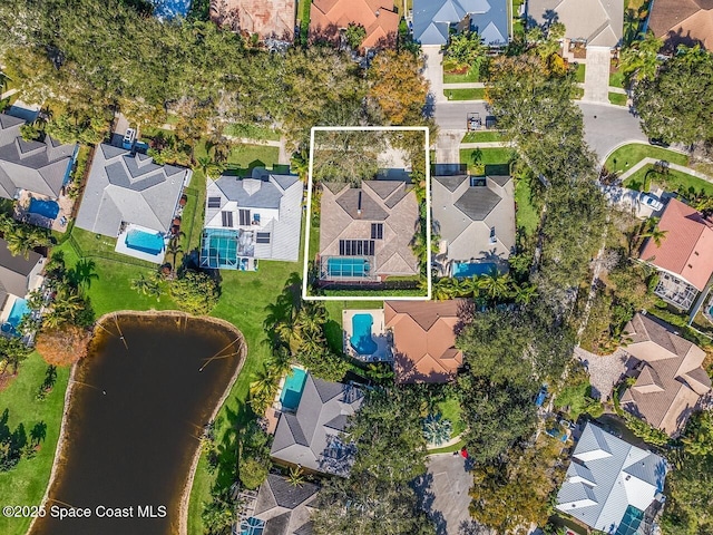 bird's eye view featuring a residential view