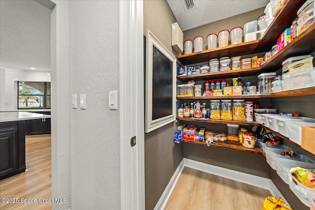 pantry with visible vents