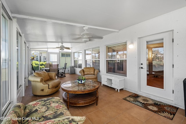 view of sunroom / solarium