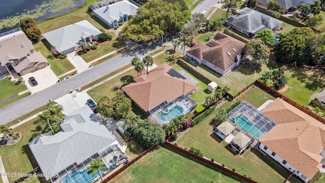 aerial view featuring a residential view