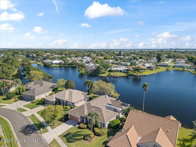 530 Carmel Dr, Melbourne, FL 32940 - aerial view featuring a residential view and a water view