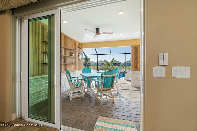 interior space featuring a patio and a sunroom