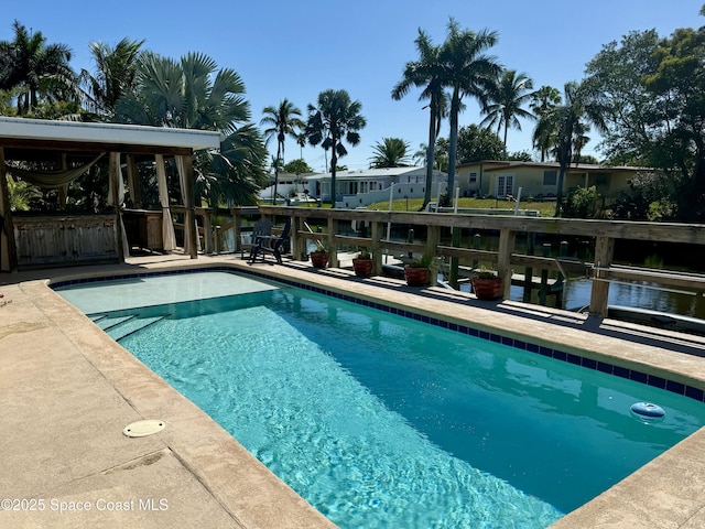 pool featuring a water view