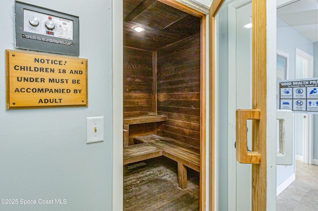 view of sauna / steam room