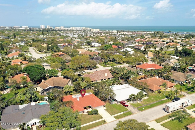 bird's eye view with a residential view