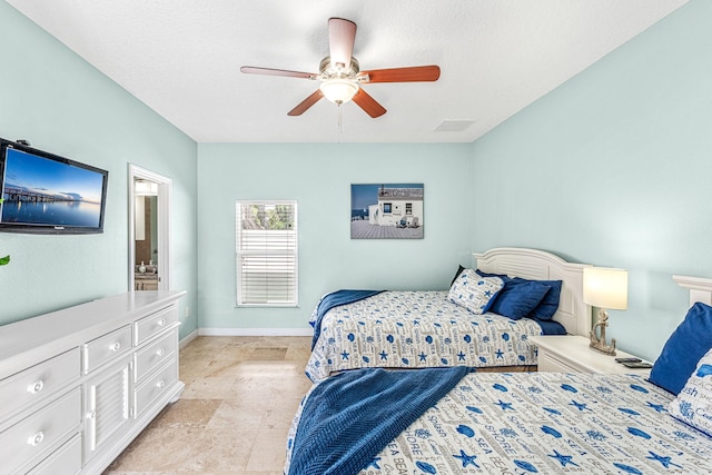 303 Harrison Ave, Cape Canaveral, FL 32920 - bedroom featuring ceiling fan and baseboards