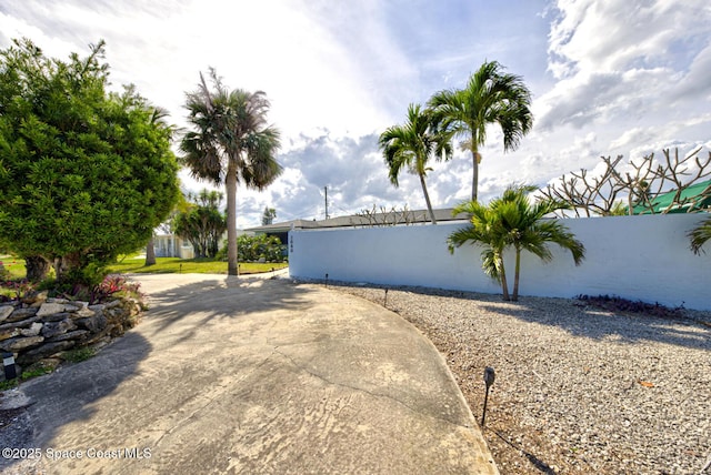 exterior space with fence