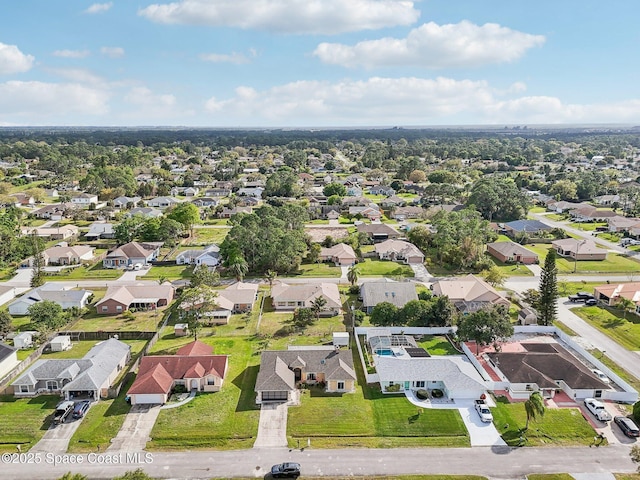 drone / aerial view featuring a residential view