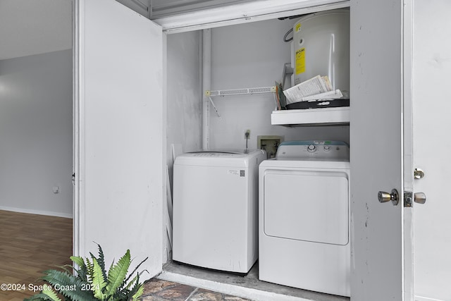 washroom featuring laundry area and washer and dryer