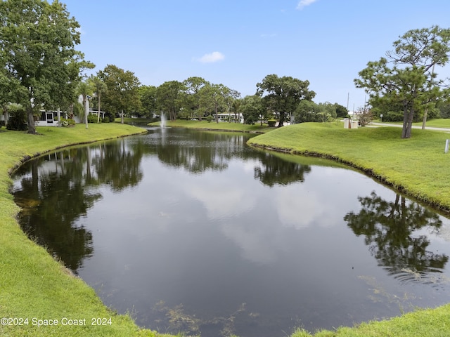 view of water feature