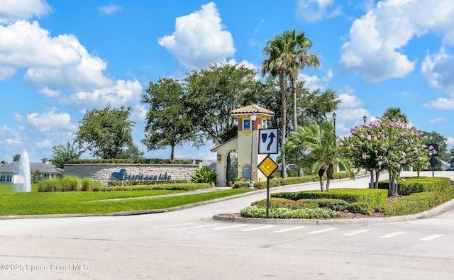 view of community sign