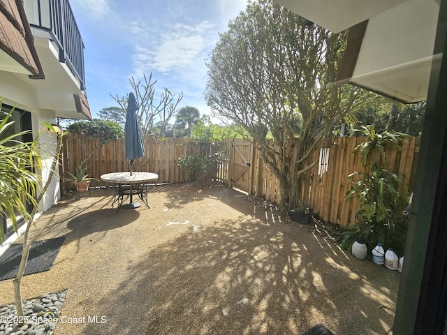 view of patio / terrace featuring a fenced backyard