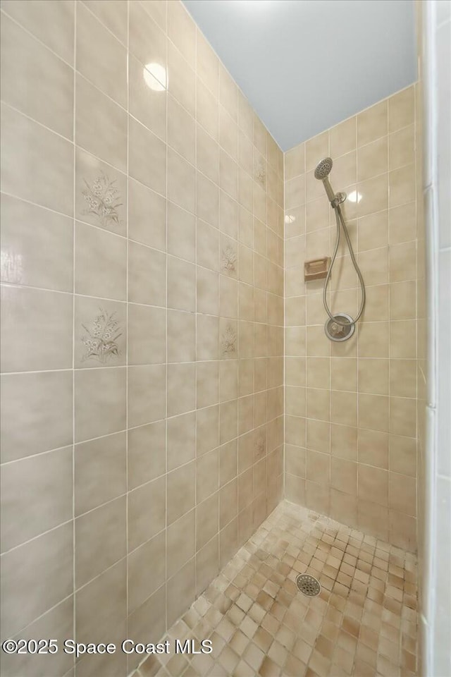 full bath featuring tiled shower