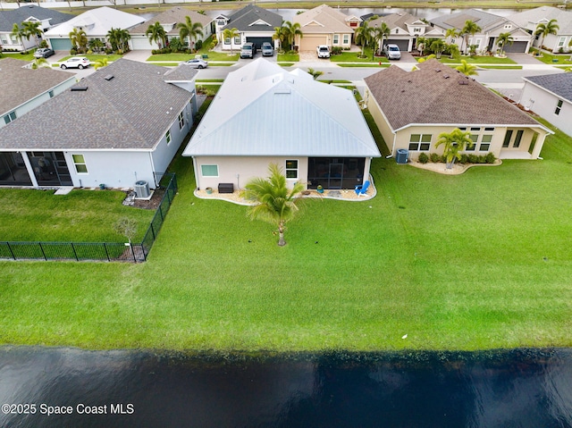 aerial view featuring a residential view