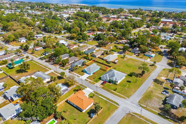 bird's eye view with a residential view