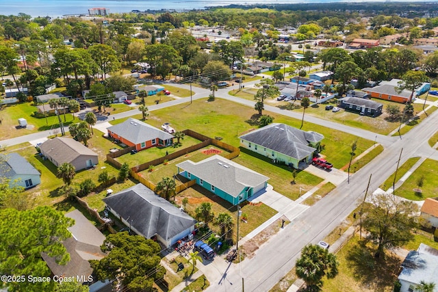 aerial view featuring a residential view