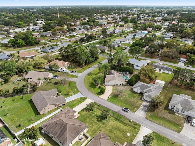 drone / aerial view with a residential view