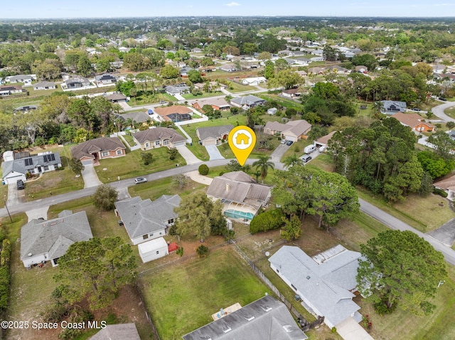 bird's eye view featuring a residential view