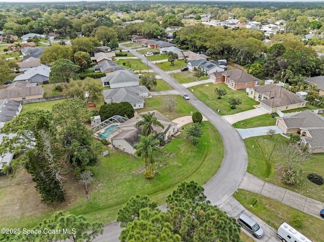 bird's eye view featuring a residential view