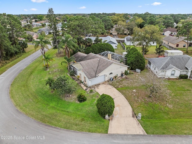 aerial view featuring a residential view