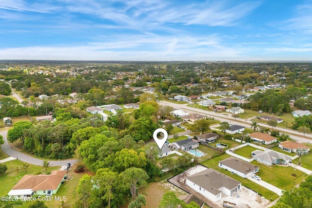 birds eye view of property featuring a residential view