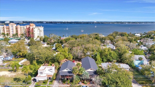 16 S St, Rockledge, FL 32955 - birds eye view of property featuring a water view