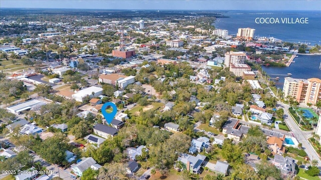 16 S St, Rockledge, FL 32955 - aerial view with a water view and a view of city