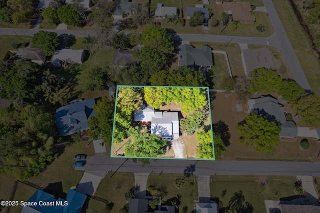 drone / aerial view with a residential view