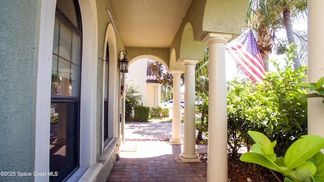 view of patio with covered porch