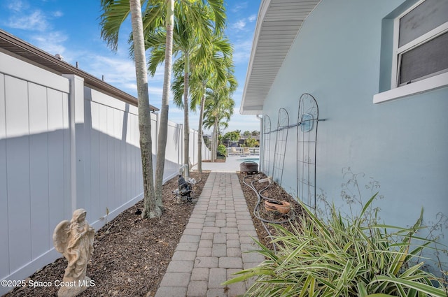 view of patio with fence