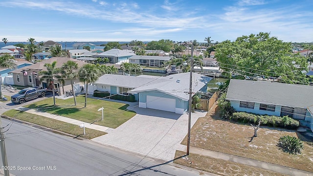 aerial view featuring a residential view