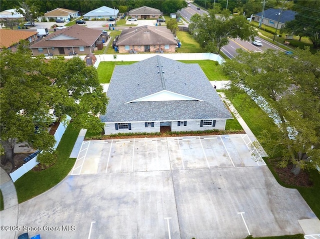 drone / aerial view with a residential view