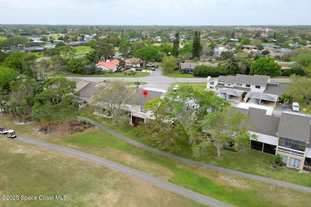 aerial view with a residential view