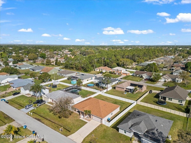 aerial view featuring a residential view