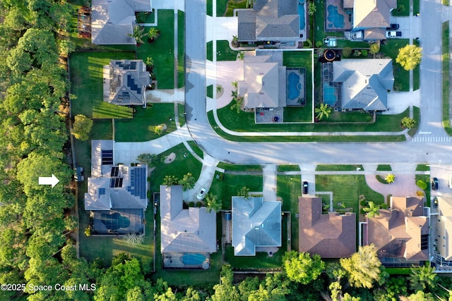 bird's eye view featuring a residential view