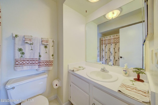 full bath with vanity and toilet