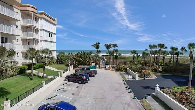 view of street featuring a water view