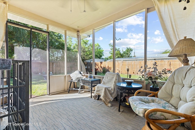 view of sunroom / solarium