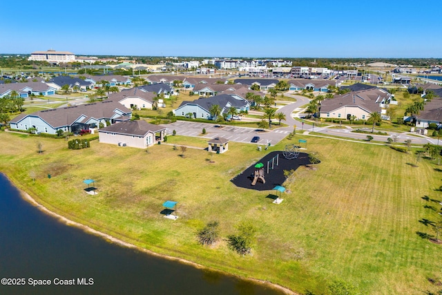 aerial view featuring a residential view