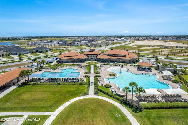 drone / aerial view featuring a residential view