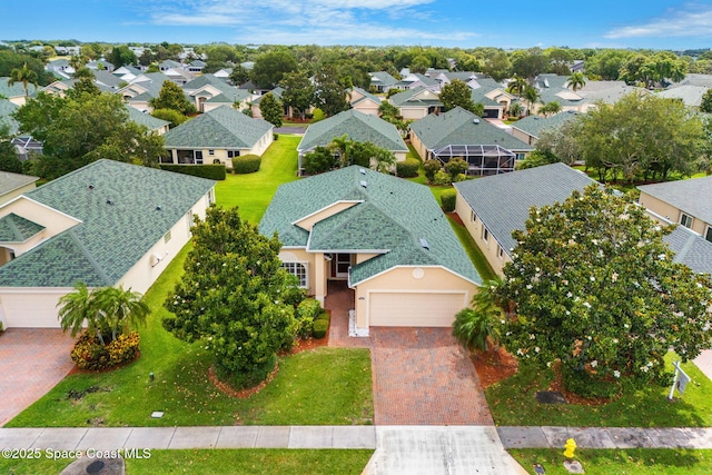 aerial perspective of suburban area