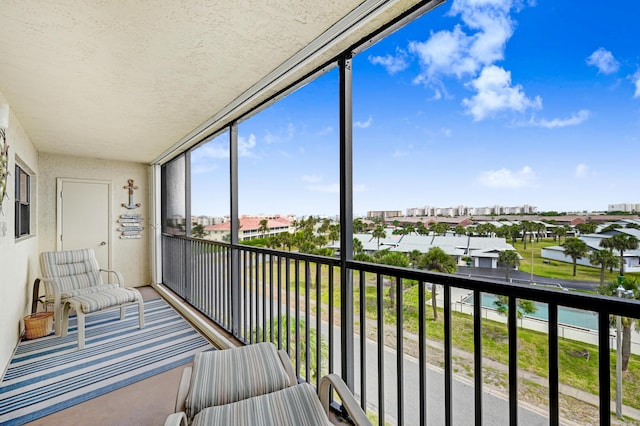 view of sunroom