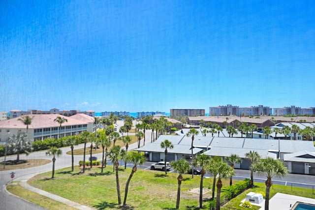 view of water feature featuring a city view