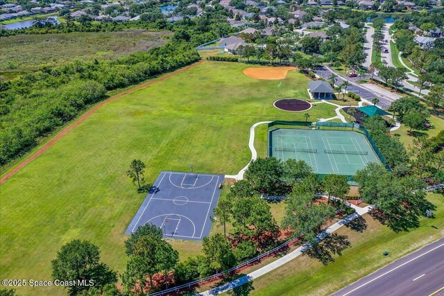 birds eye view of property