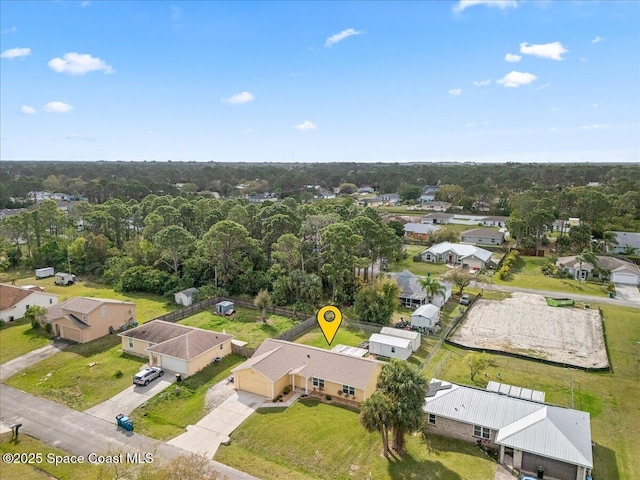 drone / aerial view featuring a residential view