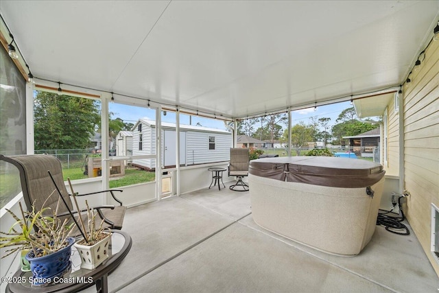 view of sunroom