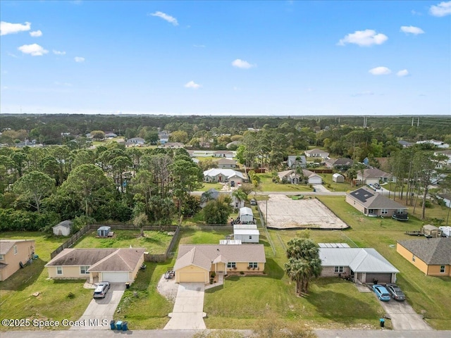 aerial view featuring a residential view