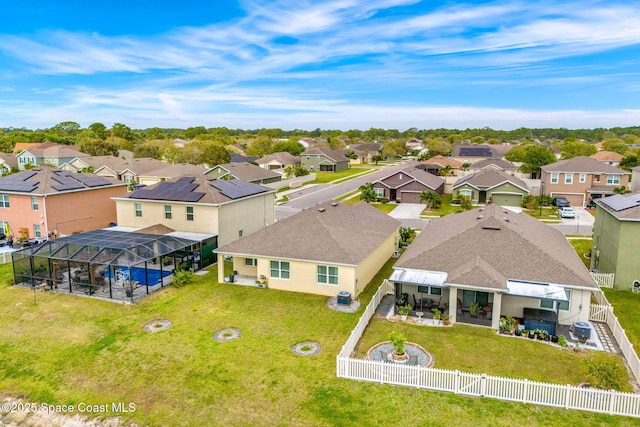 bird's eye view featuring a residential view